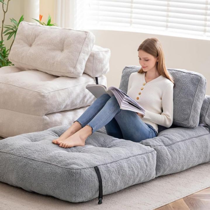 Chaise longue reclinable sin brazos para relajarse