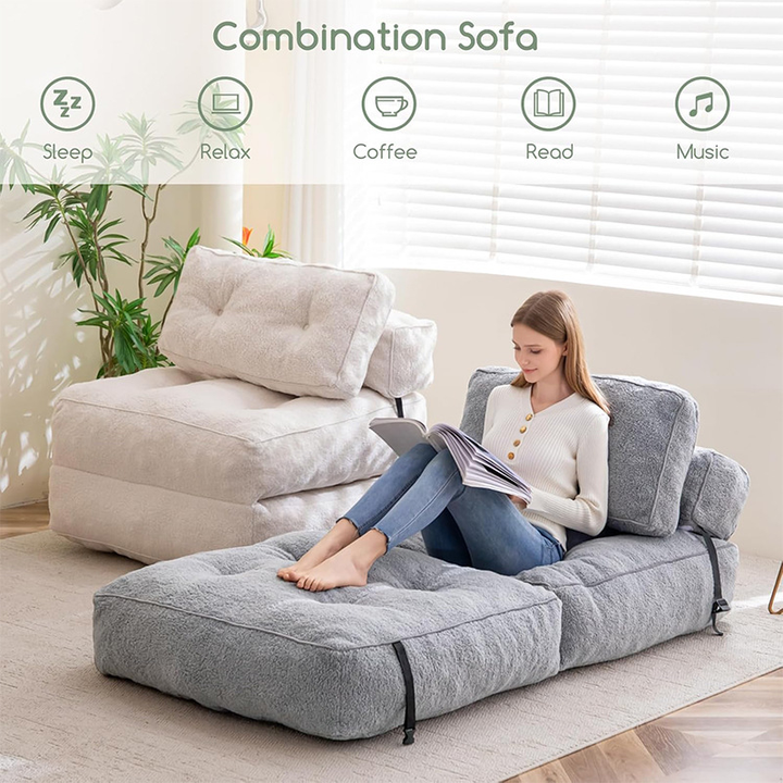 Chaise longue reclinable sin brazos para relajarse