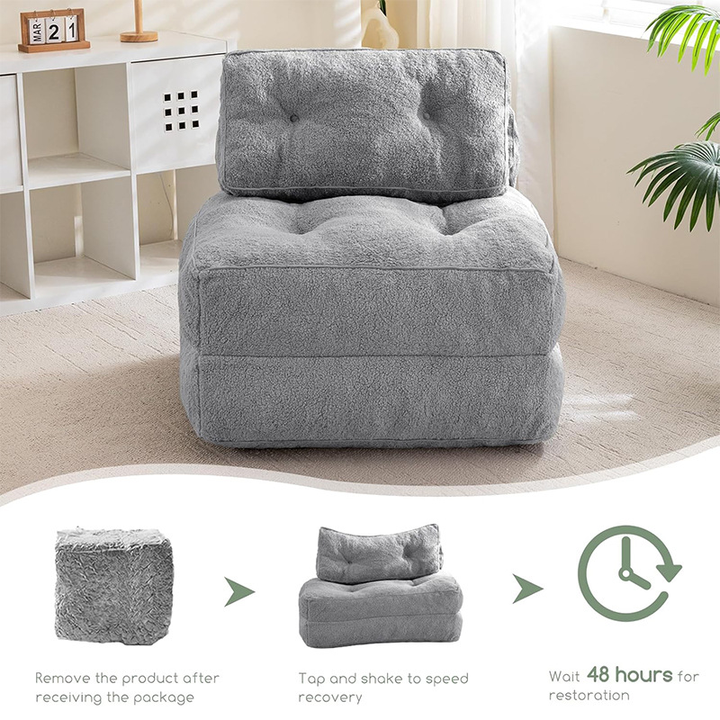 Chaise longue reclinable sin brazos para relajarse