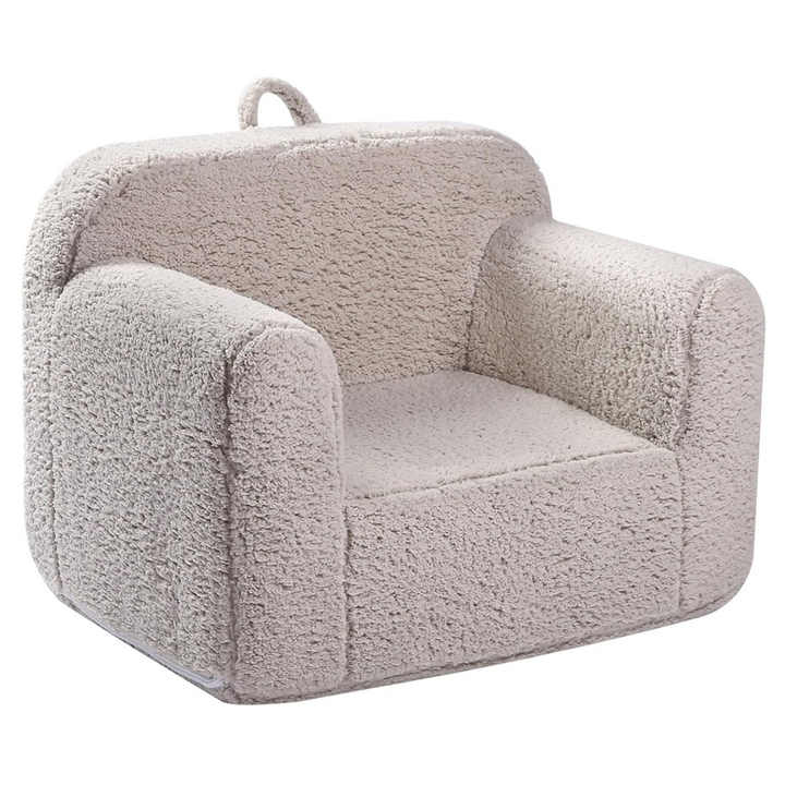 Sofá-silla suave de sherpa para niños