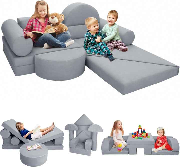 Sofá modular para niños pequeños y bloques de juego DIY
