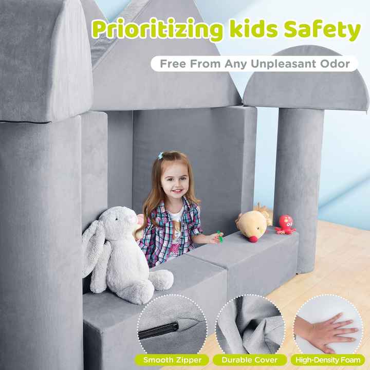 Sofá modular para niños pequeños y bloques de juego DIY