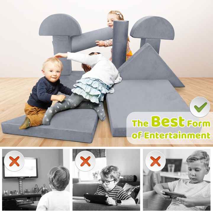 Sofá modular para niños pequeños y bloques de juego DIY