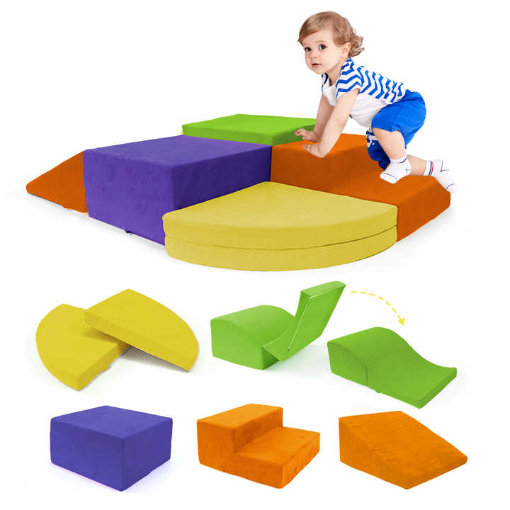 6 bloques de escalada de espuma suave para niños pequeños