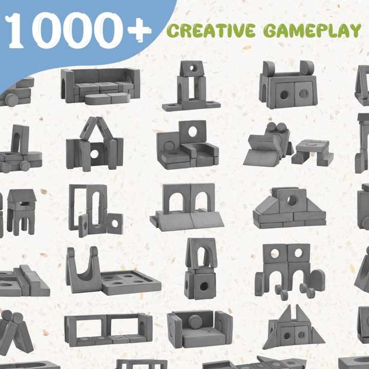 22 bloques modulares de espuma combinados - Más de 1000 ideas creativas de bricolaje