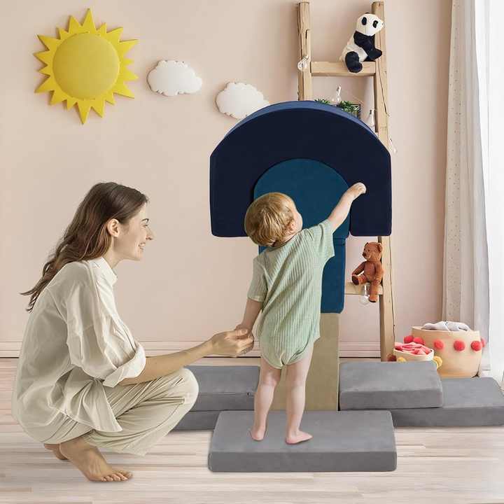 Bloques de escalada de espuma suave para bebés y niños pequeños de 7 piezas