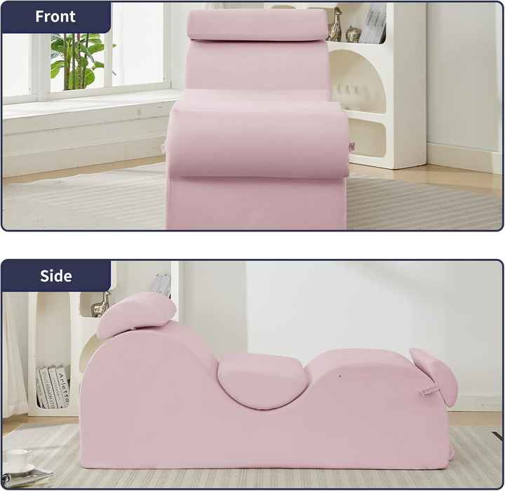 Chaise longue ergonómica de yoga con curva en forma de S
