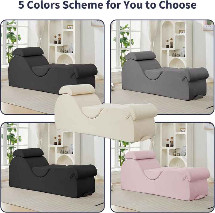 Chaise longue ergonómica de yoga con curva en forma de S