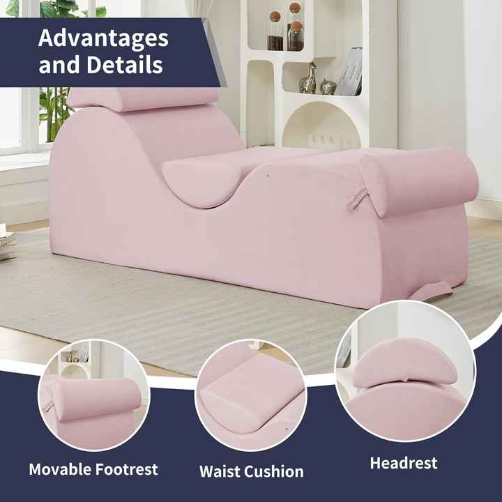 Chaise longue ergonómica de yoga con curva en forma de S