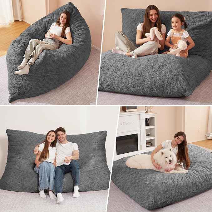 Sofá cama reclinable de espuma extragrande, puf perezoso