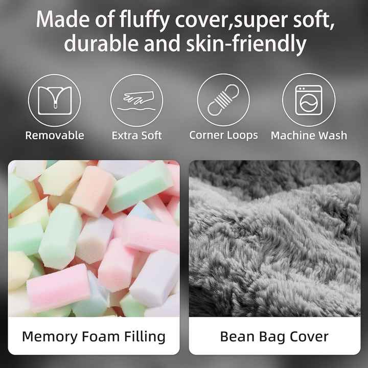 Sofá cama reclinable de espuma extragrande, puf perezoso