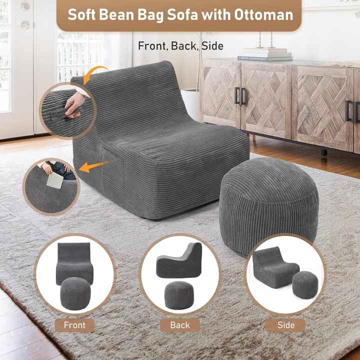 Sofá cama tipo puf de espuma viscoelástica Lazy