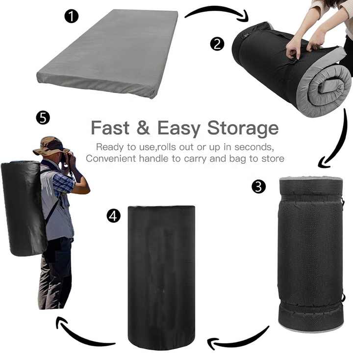 Colchón de espuma viscoelástica plegable para yoga y camping