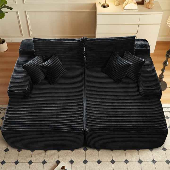 Sofá cama Modula deshuesado, comprimido al vacío, de gran tamaño