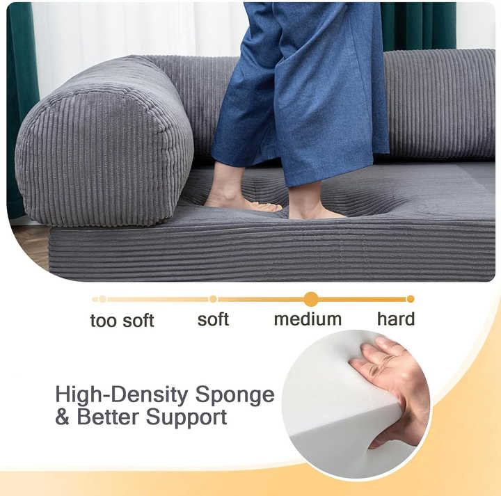 Conjunto de sofá y cama de compresión plegable multifuncional