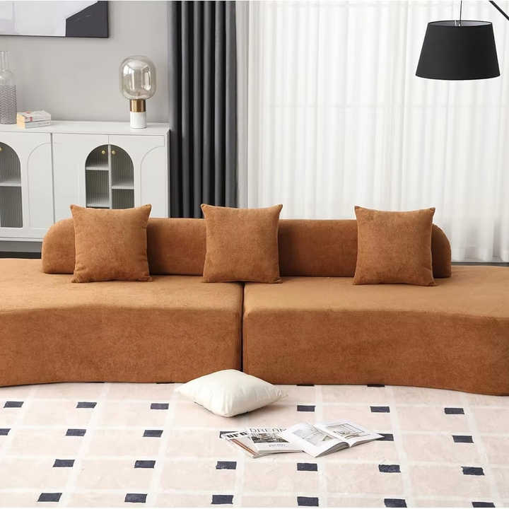 Sofá seccional curvo para sala de estar, apartamento o dormitorio.
