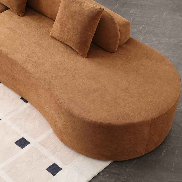 Sofá seccional curvo para sala de estar, apartamento o dormitorio.