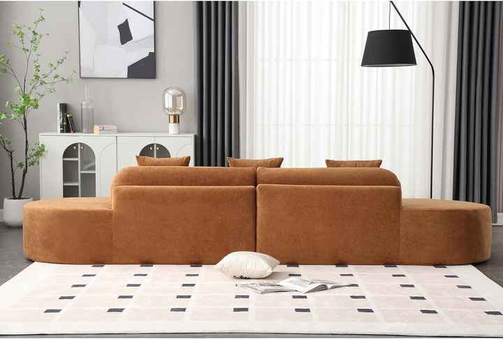 Sofá seccional curvo para sala de estar, apartamento o dormitorio.