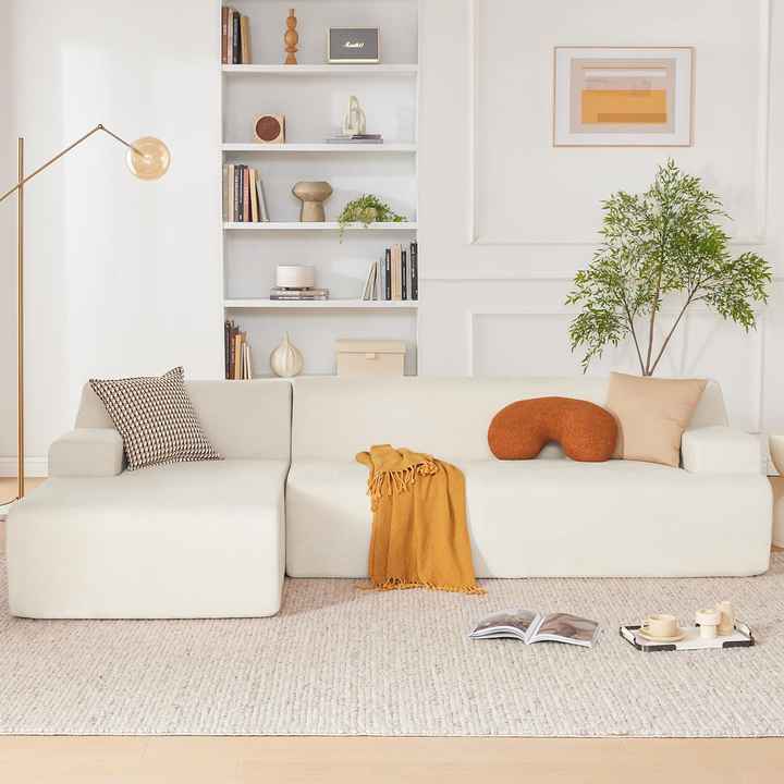 Sofá seccional esquinero en forma de L de 107" para sala de estar