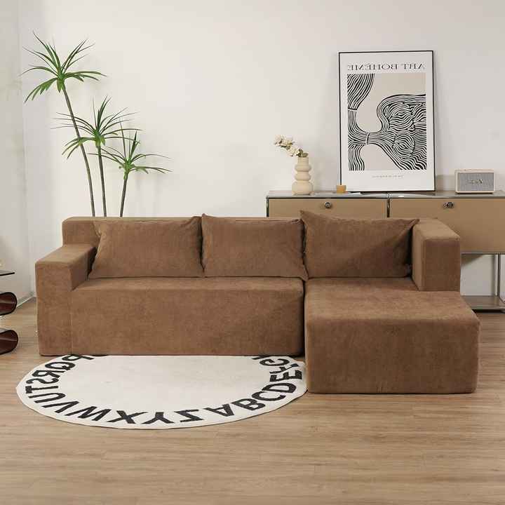 Conjunto de sofá seccional modular en forma de L