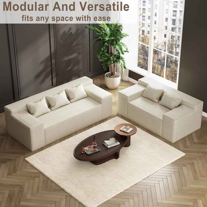 Sofá modular esquinero moderno comprimido