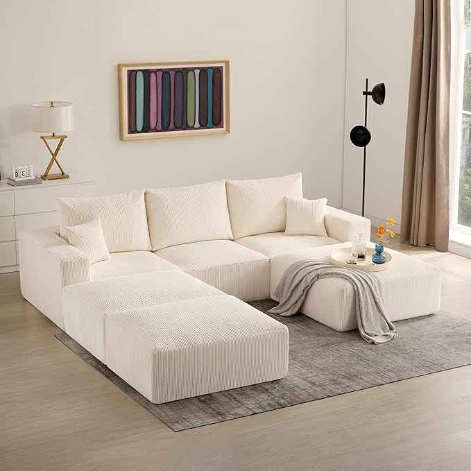 Sofá seccional Cloud Boneless de 113'' para sala de estar