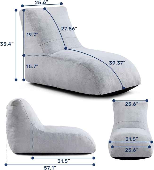 Sillón puff de espuma para apartamento, dormitorio y balcón