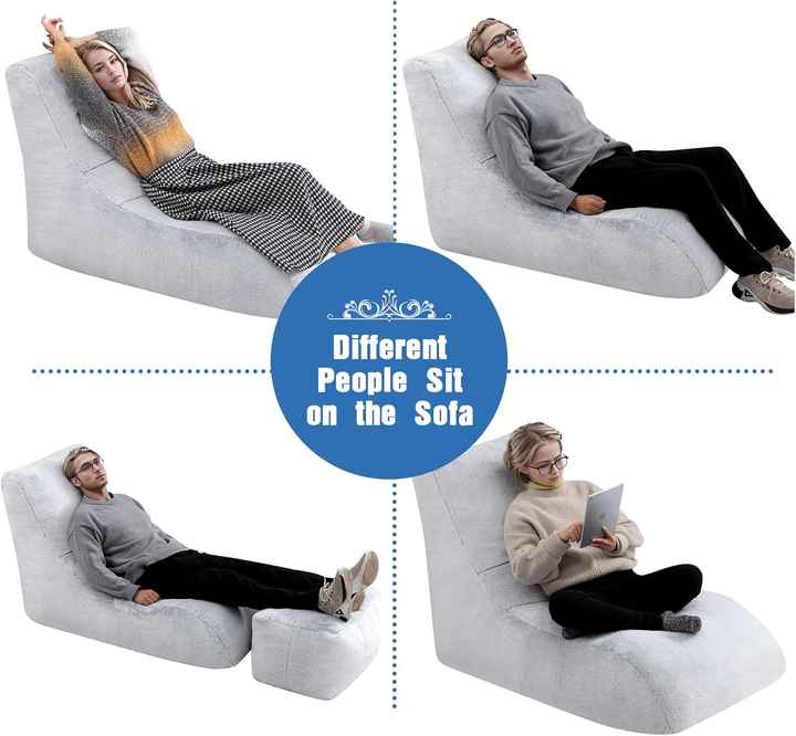 Sillón puff de espuma para apartamento, dormitorio y balcón