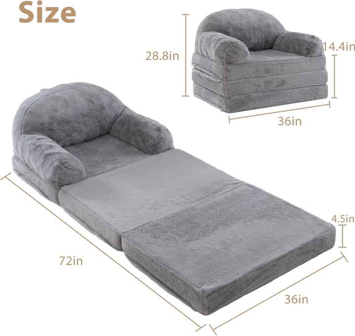 Sillón puf plegable comprimido al vacío