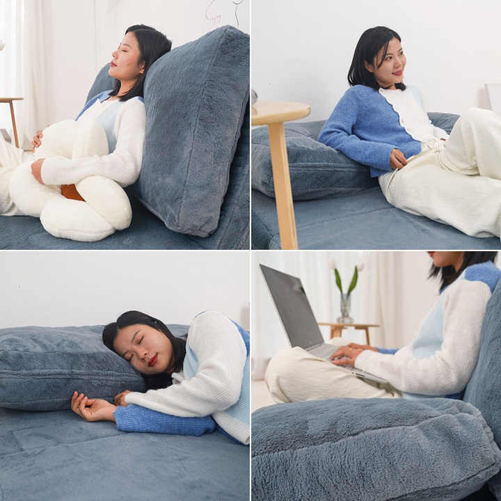 Sofá colchón plegable con funda extraíble y lavable y relleno de espuma triturada