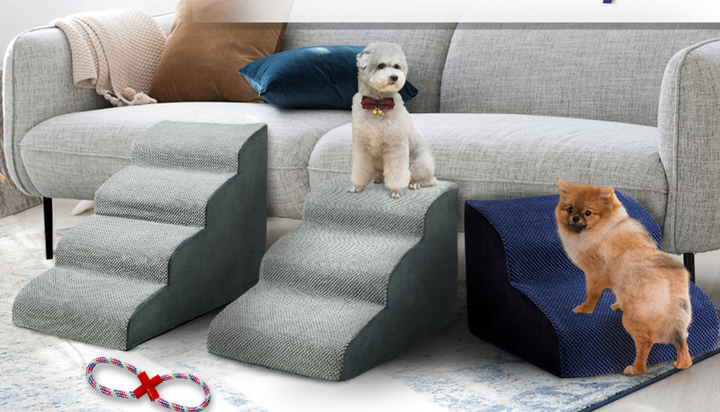 Rampa para perros de espuma comprimida de 3 capas para escaleras de mascotas
