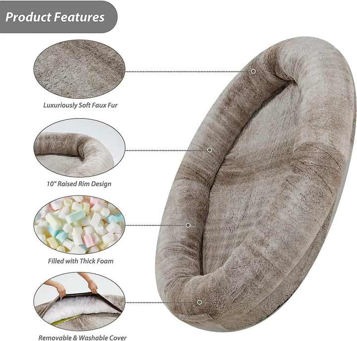 Cama ortopédica grande para perros y gatos