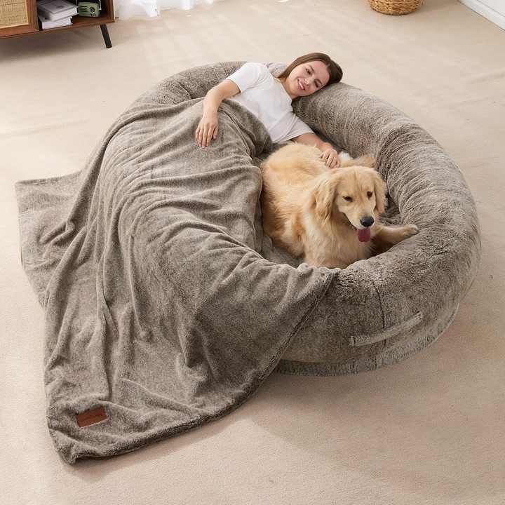 Cama ortopédica grande para perros y gatos