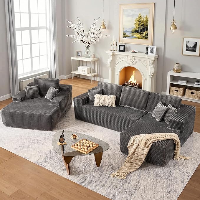Conjunto de sofá modular en forma de L de 106"