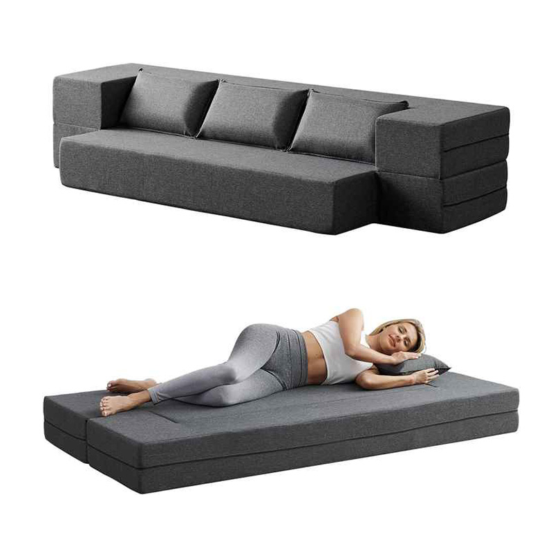 Sofá cama convertible y futón personalizado con espuma comprimida de alta densidad