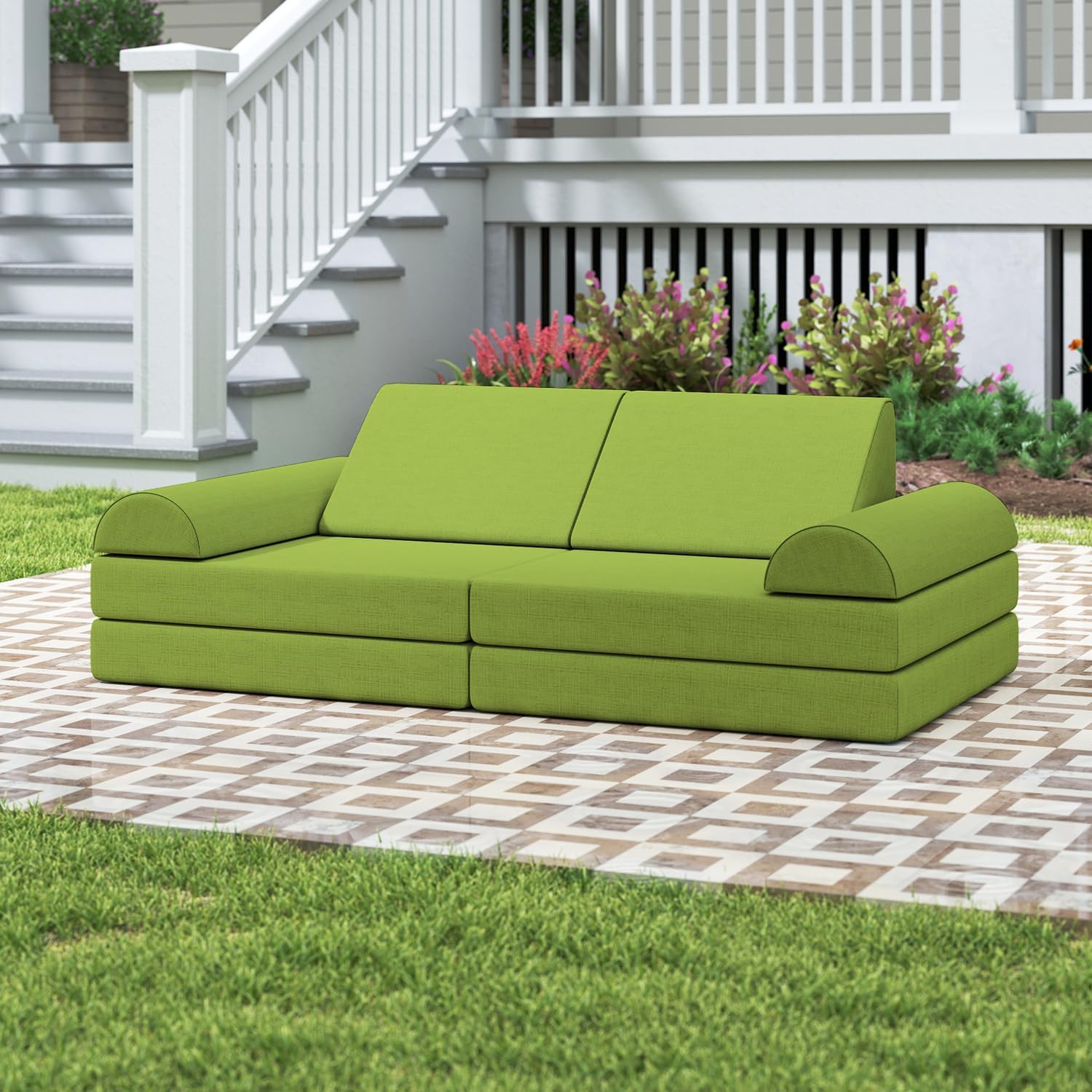 Sofá modular seccional para niños, impermeable, para exteriores